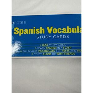 SparkNotes 1000 Spanish Vocabulary Study Flash Cards - Learn Spanish Fast & Easy